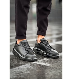 Erkek Sneaker Erkek Ayakkabı Sıyah Tarz295sol