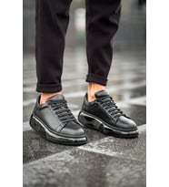Erkek Sneaker Erkek Ayakkabı Sıyah Tarz295sol (Siyah)