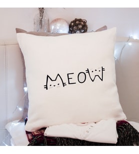 Kedi ( Meow ) Tasarımlı Yastık