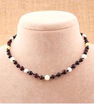 Doğal Taş Bebek Kolye-Kalsit,Kehribar,Havlit M095
