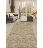 Dijital Kaymaz Taban Yıkanabilir Modern Renkli Salon Halısı Mutfak Halısı Yolluk ND-HT-1603 (Kahverengi)
