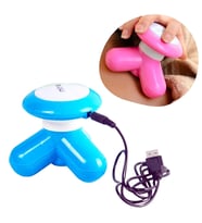 Durukar® 3 Başlıklı Titreşimli USB Şarjlı Mini El Masaj Aleti