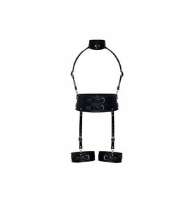 Mulvxbrf Brf02 Siyah Harness Takım Geniş Bel Boyunluk Detaylı - Brf1031 (Mulvix)
