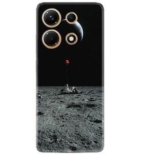 Infınix Note 30 Kılıf Silikon Desen Özel Seri Astronoot Red Baloon 1608