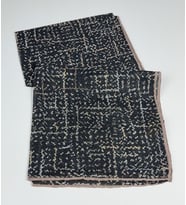 Lop Soft Pamuk  Eşarp-06305 (Vizon - Siyah)