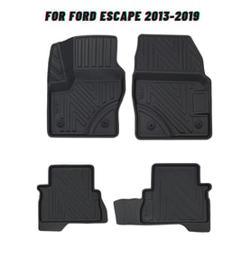 Ford Escape 2013-2019 ile Uyumlu Carbon Desenli Ultra Premium Havuzlu Oto Paspas (Çok Renkli)