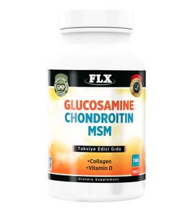 Flx Kollajen Glukozamine Kondroitin Msm Vitamin D 180 Tablet (Renksiz)