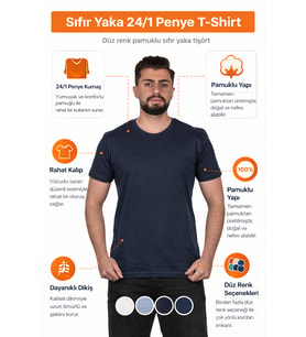 Basic Erkek Tişört %100 Pamuk Slim Fit Bisiklet Yaka – Rahat & Şık