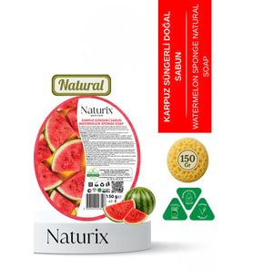 Karpuz Süngerli Sabun 150 gr  Peeling Etkili Arındırıcı Sabun
