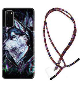 Samsung A02S A03S A10 A12 A13 A21S A22 Kılıf Boyun Asklı Rasta Silikon Dog Eyes 1761
