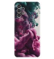 Samsung Galaxy M14 Uyumlu Kılıf Resimli Desenli Baskılı Silikon Pink Green Cloud 1306