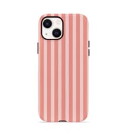 iPhone 14 Plus Vorian Çift Katmanlı Kılıf Coral Riviera Stripe