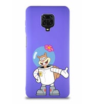 Xiaomi Redmi Note 9 Pro Soft Premier Kapak Sandy Tasarımlı Silikon Kılıf - Mor (Şeffaf)