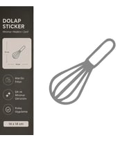 Karıştırıcı Mat Gri Dekoratif Folyo Sticker 14x14 cm