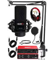 Midex Functional Paket-1 Stüdyo Ekipmanları Mikrofon 4 Çıkış Ses Kartı Full Set