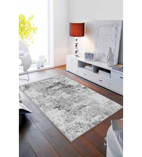 Gri Sade Desensiz Kaymaz Tabanlı Dekoratif Halı MA002 - 100 x 160 cm