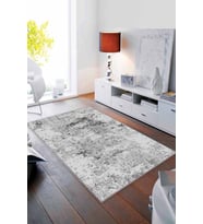 Gri Sade Desensiz Kaymaz Tabanlı Dekoratif Halı MA002 - 100 x 160 cm