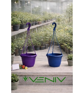 2 Adet Askılı Dekoratif Saksı 18 cm Çap Yükseklik 12 cm