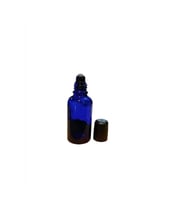 50ml mavi cam şişe roll-on şişe, 50 adet, bilye başlıklı şişe, cam şişe, roll-on şişesi