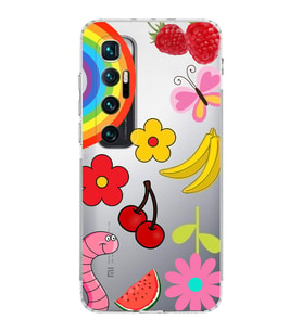 PrintiFy Xiaomi Mi 10 Pro ile Uyumlu Water Color 5  Kamera Korumalı Şeffaf  Kılıf