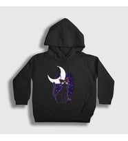 Presmono Unisex Çocuk Siyah Luna Kedi Kedili Sailor Moon Ay Savaşçısı Kapüşonlu Sweatshirt 486022tt
