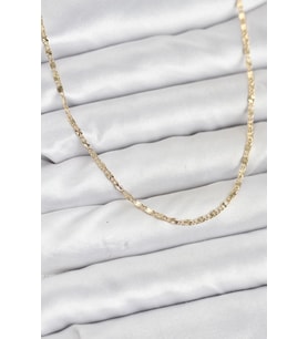 CM 14K Gold Renk Lazer İnce Zincirli Kadın Kolye