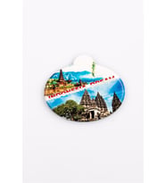 Endonezya Temalı Oval Magnet (Karışık)