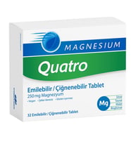 Magnesium Quatro 32 Emilebilir-Çiğnenebilir Tablet