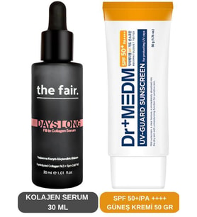 the fair. Yaşlanma Karşıtı Kolajen Serum Ve Güneş Kremi Set