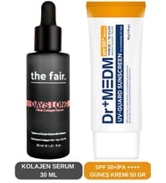 the fair. Yaşlanma Karşıtı Kolajen Serum Ve Güneş Kremi Set