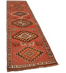 Kırmızı Halı El Dokuma Yün Geometrik Etnik Stil Salon Halısı Bordür Detaylı Oturma Odası