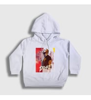 Presmono Unisex Çocuk Beyaz Poster Drake Kapüşonlu Sweatshirt 325652tt