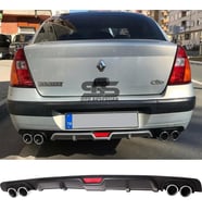 Ranault Clio 2 Sedan Difüzör Arka Tampon Eki 4 Egzoz Çıkışlı Siyah
