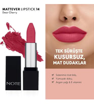 Cosmetics Mattever Lipstick 14 Dear Cherry Yarı Mat Saten Bitişli Ruj, Pembe