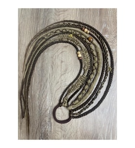 Rasta Mix Afrika Örgü Toka 8'li 50cm - Koyu Kumral & Açık Küllü Kumral