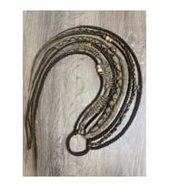 Rasta Mix Afrika Örgü Toka 8'li 50cm - Koyu Kumral & Açık Küllü Kumral