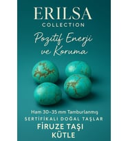 Sertifikalı Doğal Firuze Taşı Kütle 30-35 mm – Pozitif Enerji ve Koruma (Çok Renkli)