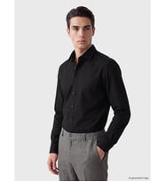 LCW BUSINESS Siyah Slim Fit Poplin Erkek Gömlek