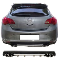 Opel Astra J HB Gri Difüzör Çiftli Yuvarlak Egzoz Görünümlü D Tip Difizör