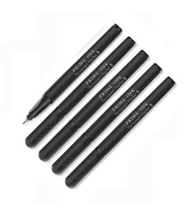Siyah Asetat Kalemi Permanent S 0,4mm 5 Adet