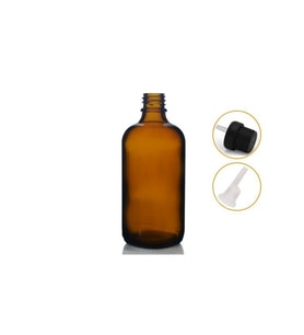 50ml kahverengi cam içten damlalıklı şişe siyah kapak, 24 adet, damlalıklı şişe, damlatmalı şişe
