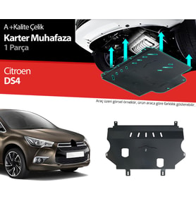 Citroen DS4 Çelik Karter Muhafaza Koruma 2010 2011 2012 2013 2014 2015 2016 2017 2018 2019 2020 2021