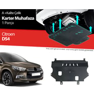 Citroen DS4 Çelik Karter Muhafaza Koruma 2010 2011 2012 2013 2014 2015 2016 2017 2018 2019 2020 2021