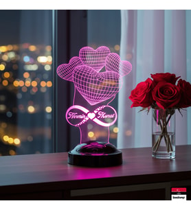 Love Lamp Balon Kalpler Kişiye Özel Konsept Hediye 3 Boyutlu Led Lamba