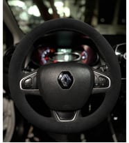 Renault Zoe Direksiyon Kılıfı Alcantara Süet Monza Black Serisi Siyah 2012-2019