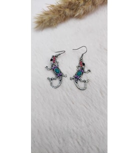 Hdmarketim Swarovski Taşlı Kertengele Temalı Gri Küpe