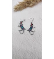 Hdmarketim Swarovski Taşlı Kertengele Temalı Gri Küpe