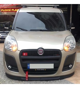 Fiat Doblo 3 2011-2014 Uyumlu H lip Esnek Ön Lip 2 Parça Karlık Ön Ek Tampon Altı Dil