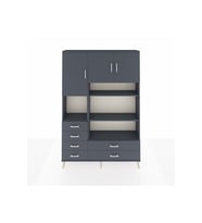Arges Gardrop 9 Raflı 6 Çekmeceli 3 Kapaklı 132x30x195 Antrasit-Antrasit