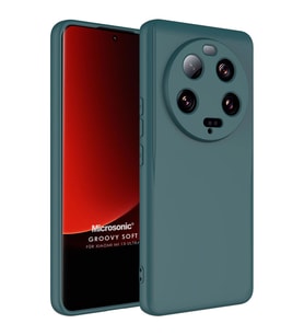 Microsonic Xiaomi Mi 13 Ultra Kılıf Groovy Soft Koyu Yeşil (Koyu Yeşil)